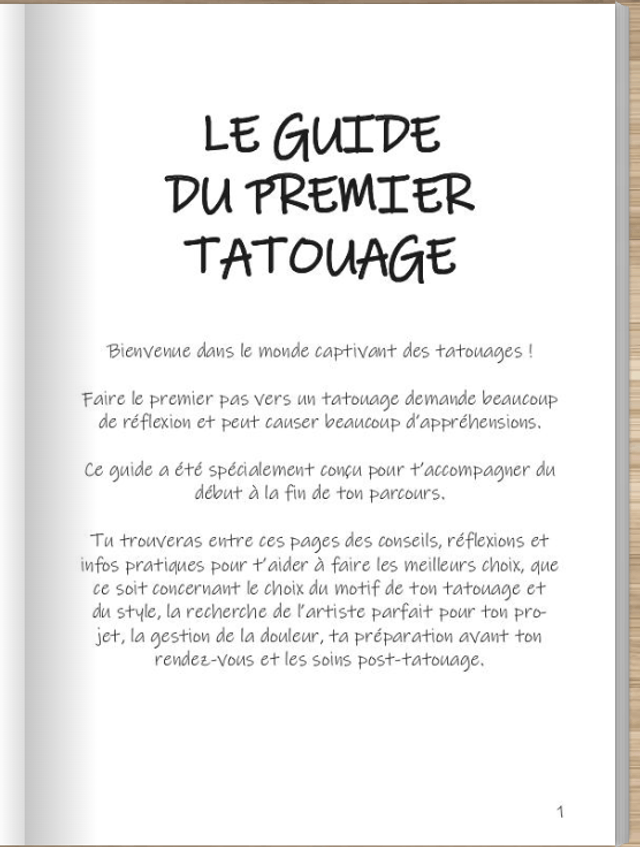 Livre "Le guide du premier tatouage"